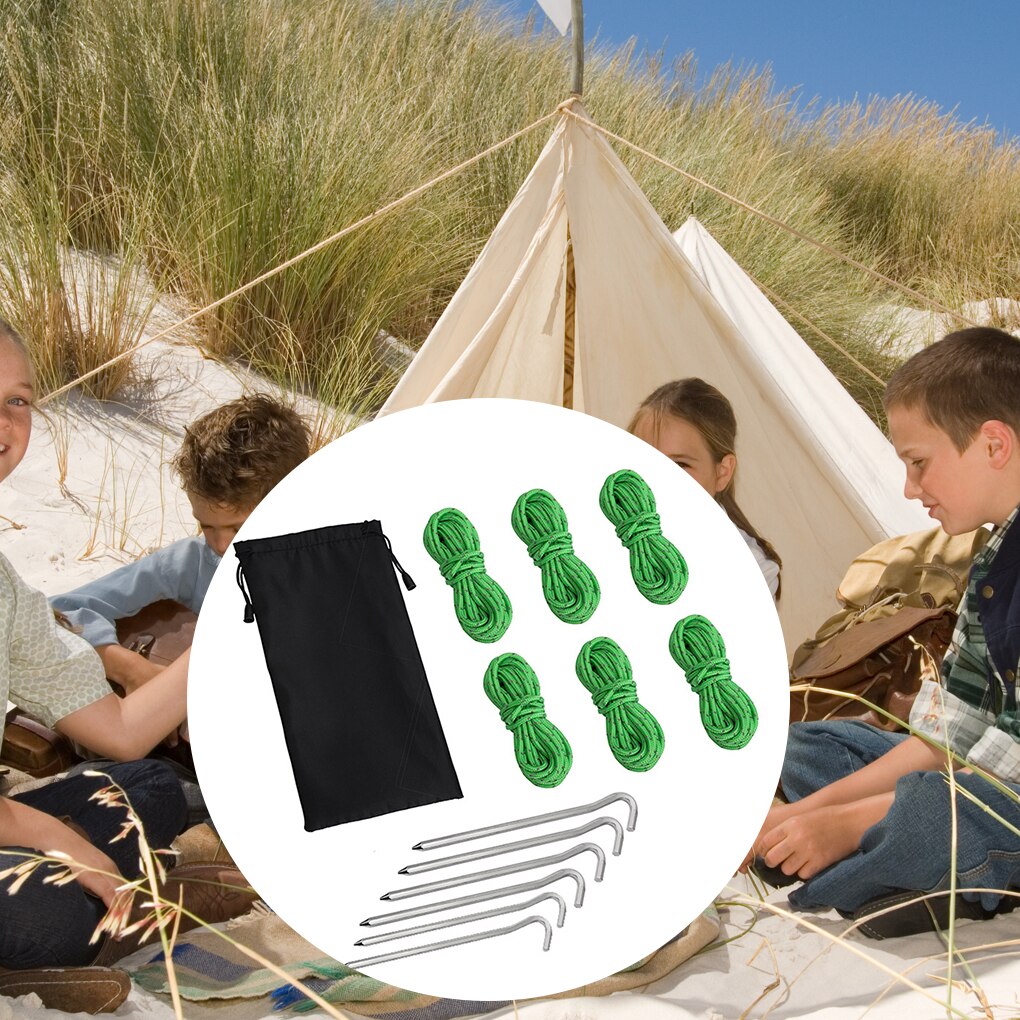 Cheap Goat Tents Tent Rope Windproof Reflective Ropes Multifunctional Camping Canopy Cord Set Tools for Outdoor Climbing Hiking  Grass Green   